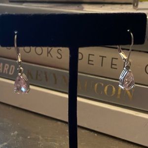 Rose de France tear drop sterling earrings
